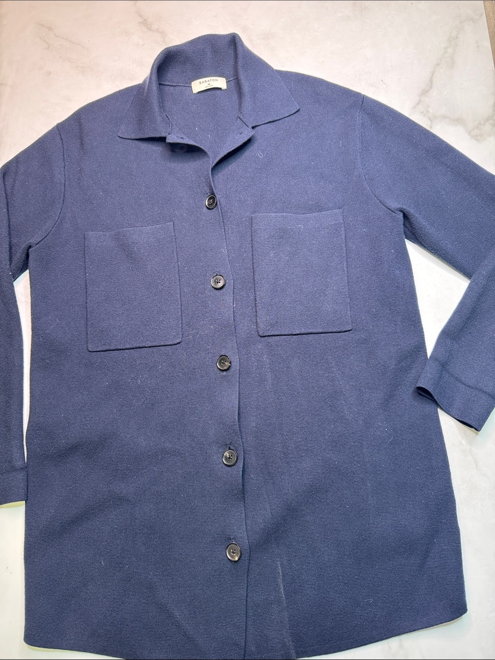 Aritzia Babaton Society Sweater Navy - Picture 3 of 6